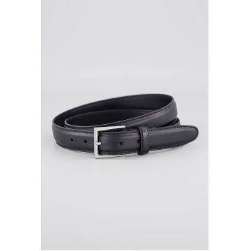 Curea uni din piele - Negru