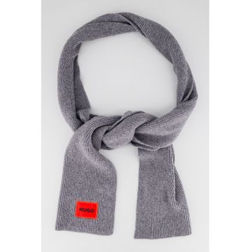 Fular din amestec de lana Zaff - Gri melange
