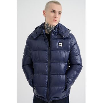 Geaca cu gluga detasabila - Bleumarin