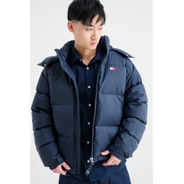 Geaca regular fit cu logo - Albastru ultramarin