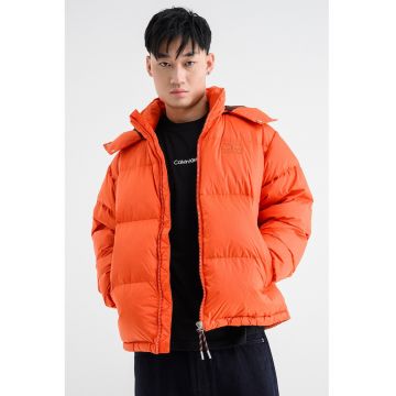 Geaca regular fit cu logo - Portocaliu mandarina