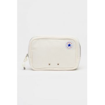 Geanta crossbody cu logo - Alb murdar