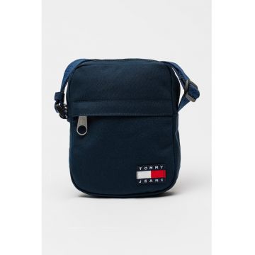 Geanta crossbody cu logo Essential - Albastru ultramarin