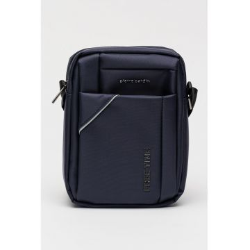 Geanta crossbody din textil cu bareta ajustabila - Bleumarin