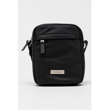Geanta crossbody Sleek Reporter - Negru