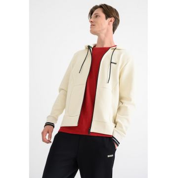 Hanorac cu fermoar Zone - Crem