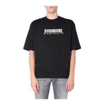 Hanorac cu maneca scurta barbati -  bumbac - cu inscriptii - negru