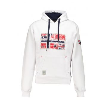 Hanorac din amestec de bumbac cu imprimeu Gpepe - Alb optic