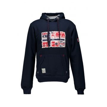 Hanorac din amestec de bumbac cu imprimeu Gpepe - Albastru ultramarin