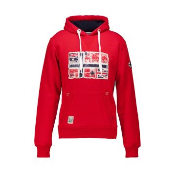 Hanorac din amestec de bumbac cu imprimeu Gpepe - Rosu vermillion