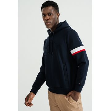 Hanorac din amestec de bumbac organic cu buzunare - Albastru ultramarin