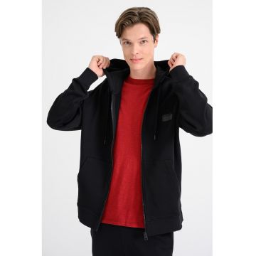 Hanorac lejer cu fermoar Delastomer - Negru