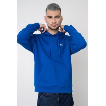 Hanorac regular fit cu buzunar kangaroo - Albastru royal