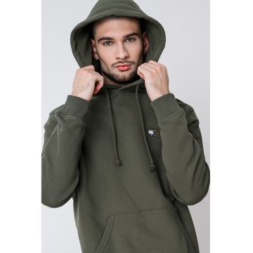 Hanorac regular fit cu buzunar kangaroo - Verde