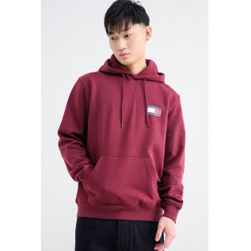 Hanorac regular-fit cu imprimeu logo - Rosu/Visiniu