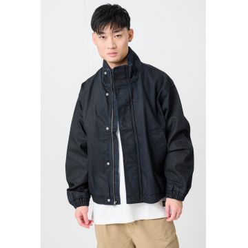 Jacheta din denim cu aspect decolorat - Albastru indigo