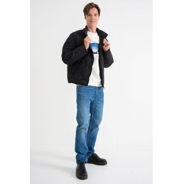 Jacheta matlasata cu croiala lejera Boco - Negru