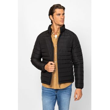 Jacheta matlasata cu fermoar - Negru