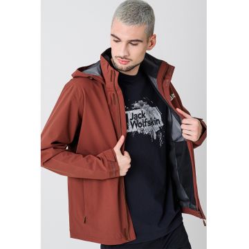 Jacheta pentru drumetii Trailtime - Maro cognac