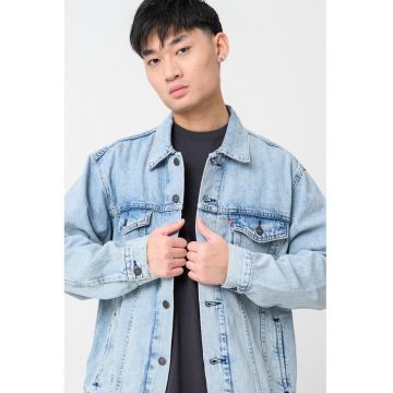Jacheta relaxed fit din denim - Albastru deschis