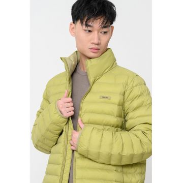 Jacheta usoara cu fermoar si guler inalt - Verde fistic