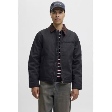 Jacheta usoara cu guler ascutit - Negru/Maro