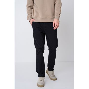 Pantaloni chino regular-fit din amestec de bumbac organic Austin - Negru