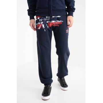 Pantaloni de trening cu logo Mapote - Albastru ultramarin