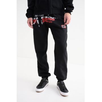 Pantaloni de trening cu logo Mapote - Negru