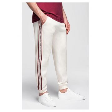 Pantaloni sport jogger cu dungi  OM-PASK-0284 - Bej