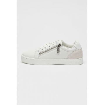Pantofi sport low-cut de piele - Alb
