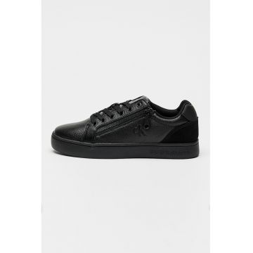 Pantofi sport low-cut de piele - Negru