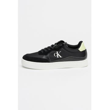 Pantofi sport low-cut de piele - Negru