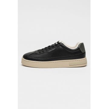 Pantofi sport low-cut din piele ecologica - Negru