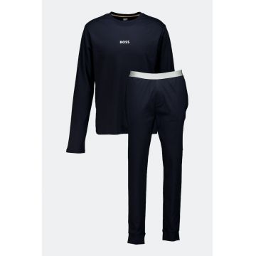 Pijama de bumbac cu pantaloni lungi