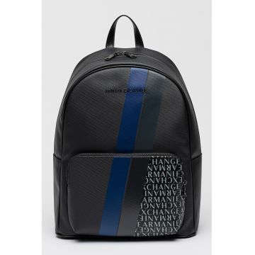 Rucsac de piele ecologica cu buzunar exterior - Albastru ultramarin