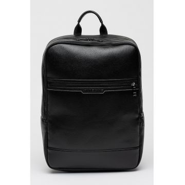 Rucsac de piele ecologica cu fermoar - Negru