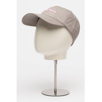 Sapca baseball cu detaliu logo - Maro taupe/Roz