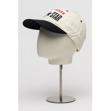 Sapca de bumbac cu logo brodat - Negru/Alb murdar