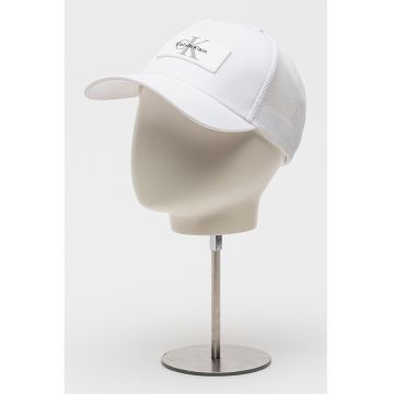 Sapca trucker cu aplicatie logo - Alb