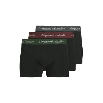 Set de boxeri - 3 perechi - Verde/Visiniu/Negru