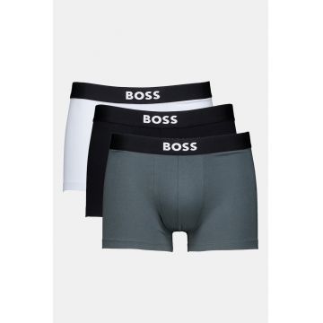 Set de boxeri ONE - 3 perechi - Negru/Albastru glaciar/Verde sparanghel