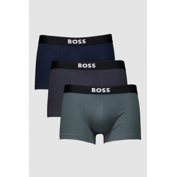 Set de boxeri ONE - 3 perechi - Verde pal/Gri inchis/Bleumarin