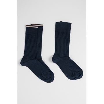 Set de sosete lungi - 2 perechi - Albastru inchis/Gri carbune/Caramel