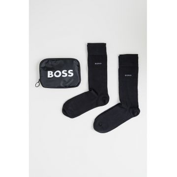 Set de sosete lungi din amestec de bumbac - 2 perechi - Negru