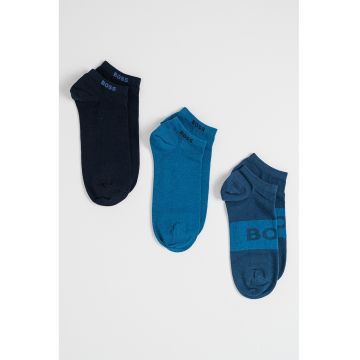 Set de sosete pana la glezna - 3 perechi - Negru/Albastru inchis