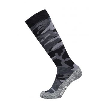 Sosete lungi din amestec de lana - Negru/Gri