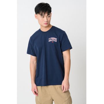 Tricou cu imprimeu logo - Bleumarin