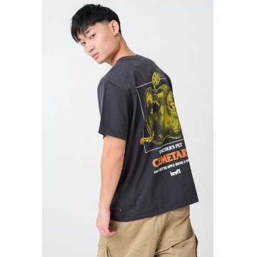 Tricou cu imprimeu logo - Negru stins