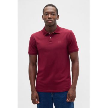 Tricou polo cu detaliu logo - Visiniu